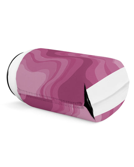 Pinky Mauve Wavey 12 oz Can Cooler Sleeve