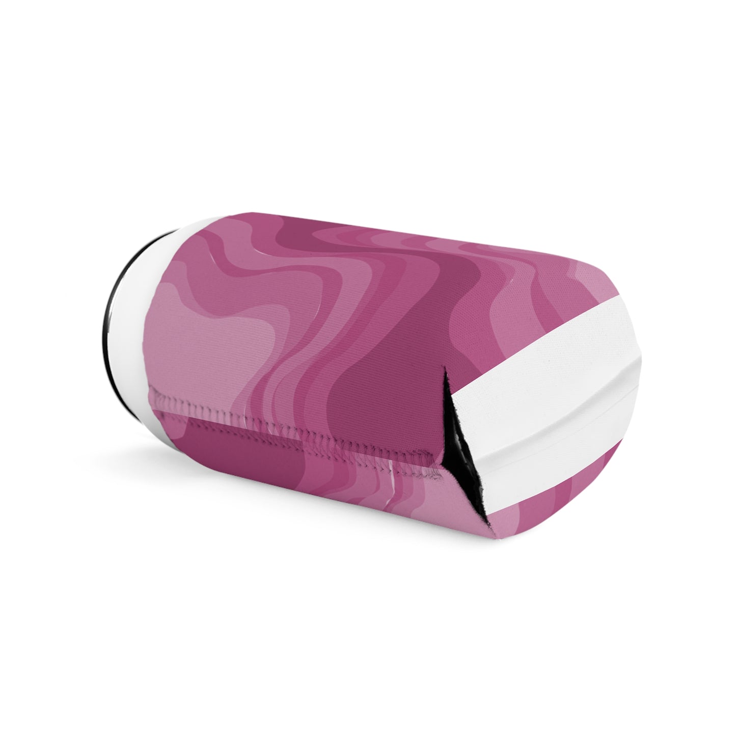 Pinky Mauve Wavey 12 oz Can Cooler Sleeve