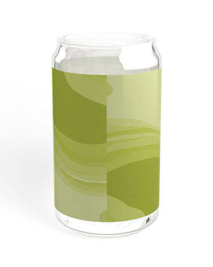 Lemon Wavey Sipper Glass, 16oz
