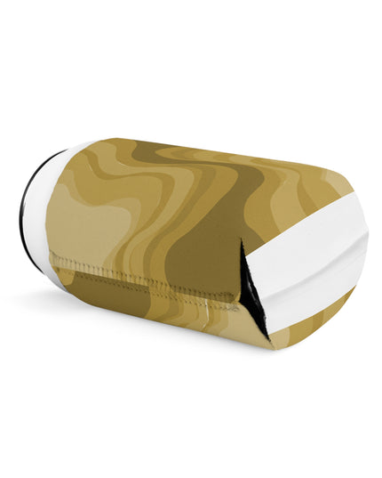 Brown Wavey 12 oz Can Cooler Sleeve