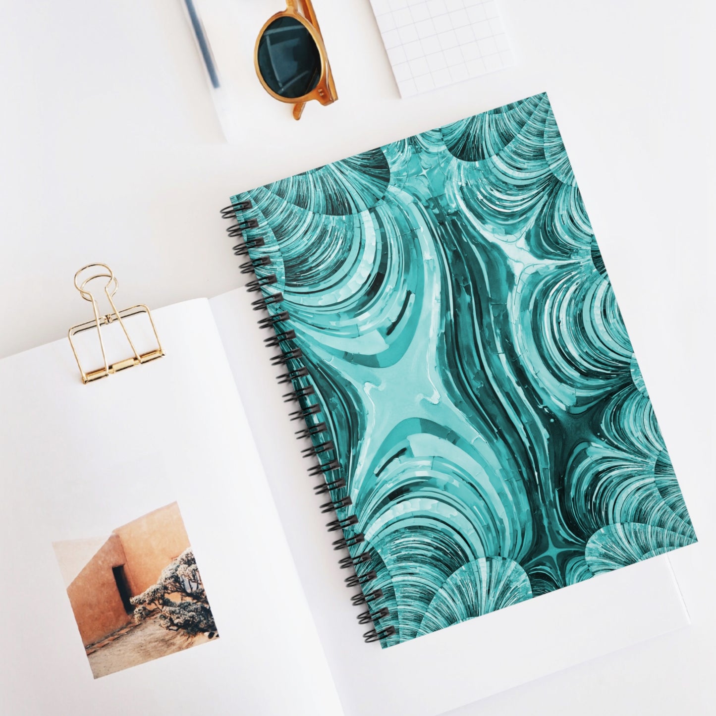 Uzi Spiral Beta Spiral Notebook - Ruled Line, 6" x 8", 118 pages