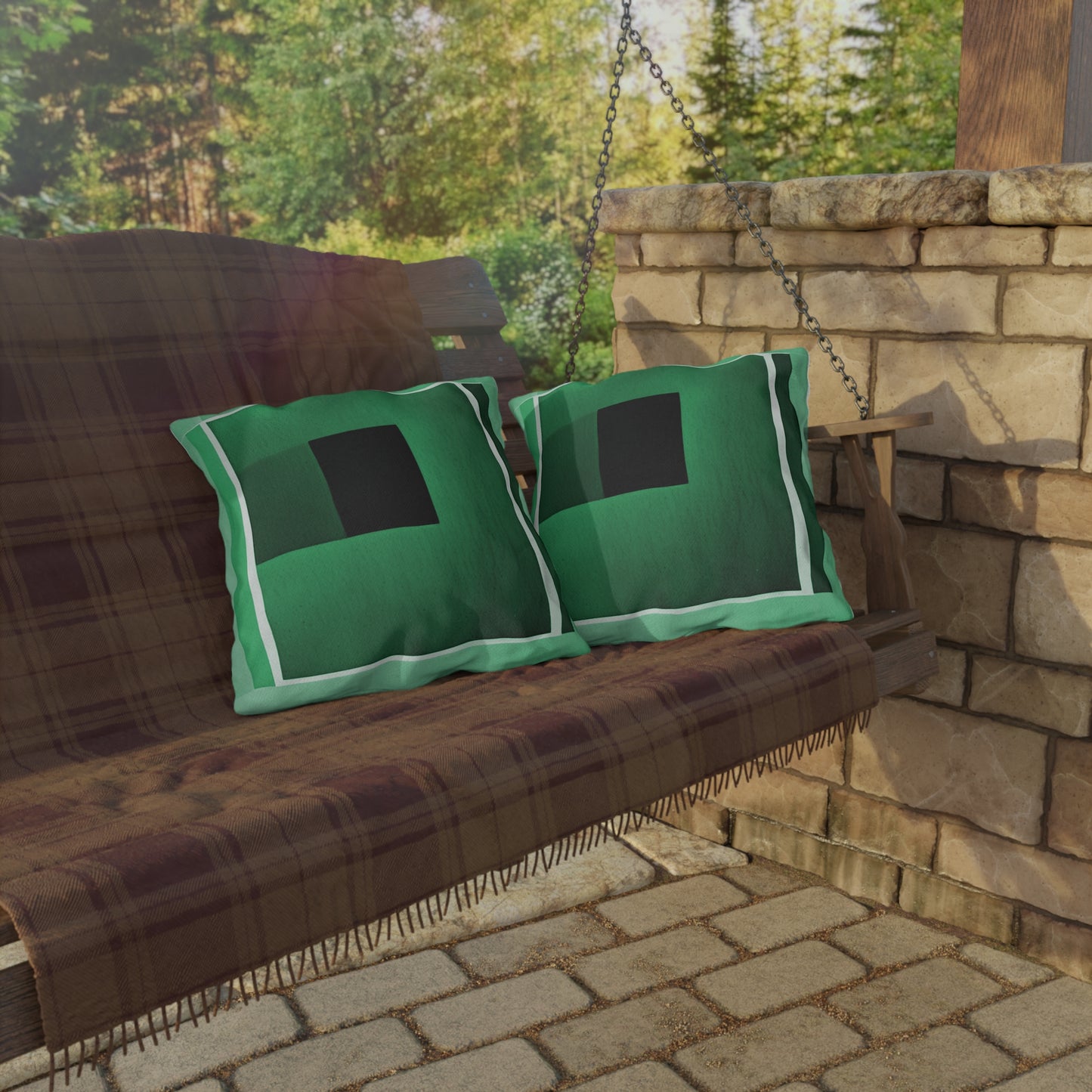 Mint Shadow 18" x 18" Outdoor Pillow