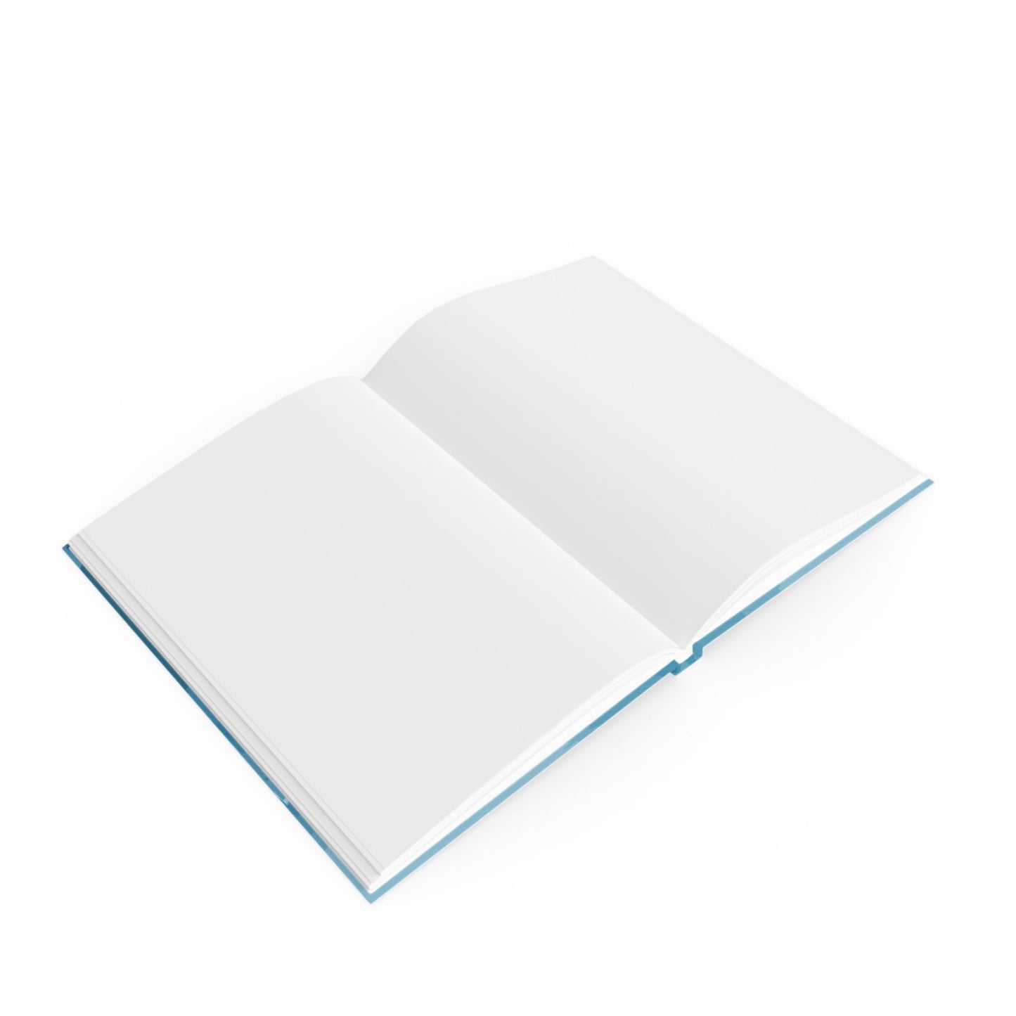 Sky Blue Wavey 5.2" x 7.4" Hard Backed Journal with 128 blank pages