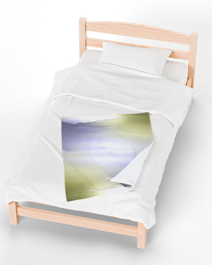 Lavender Sea Golden Fog Velveteen Plush Blanket, 30" x 40"