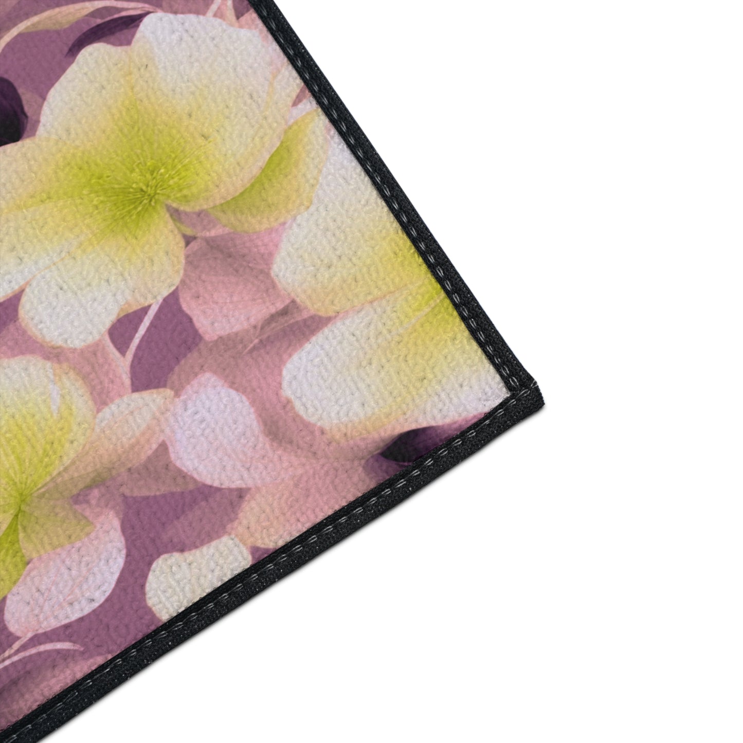 Lemon Blossom Floral Bunch Heavy Duty Floor Mat, 18" x 27"