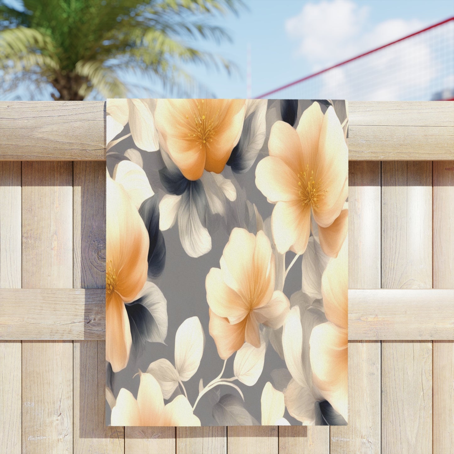 Soft Blossom Floral Bunch Beach Towel, 24" x 44"
