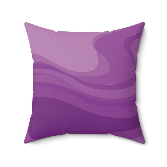 Wavey Purple Wavey 20" x 20" Faux Suede Square Pillow