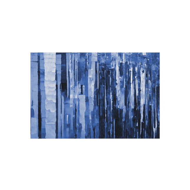 Striped Deep Blue 48" x 72" Outdoor Rug