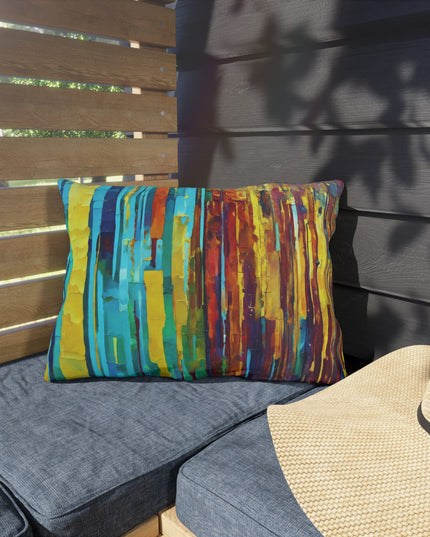 Striped Alpha 20" x 14" Outdoor Pillow