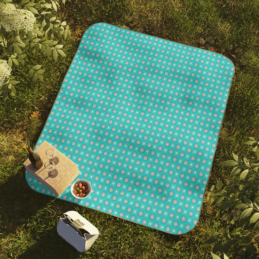 Tif Green Star-crossed Bodies Picnic Blanket, 61" × 51"