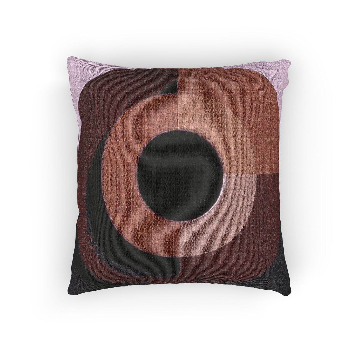 Red Eyepiece Woven Pillow, 17" x 18"