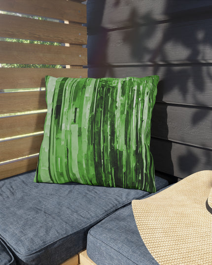 Striped Mint Pastel 16" x 16" Outdoor Pillow