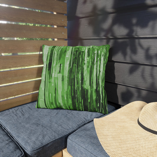 Striped Mint Pastel 16" x 16" Outdoor Pillow