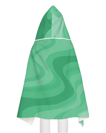Mint Green Wavey Youth Hooded Towel, 24" x 48"