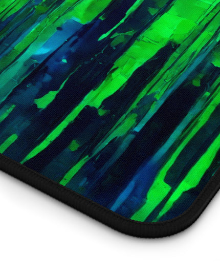 Striped Blue Green 12" x 22" Desk Mat