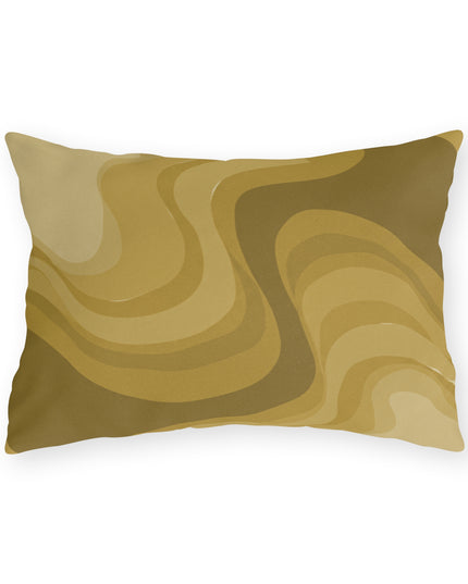 Brown Wavey 20" x 14" Outdoor Pillow