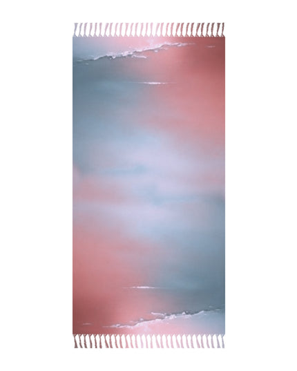 Blue Sea Peach Fog 38" × 81" Boho Beach Cloth