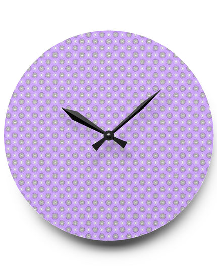 Lavender Star-crossed Bodies Acrylic Wall Clock, Round or Square, 10.75" x 10.75"