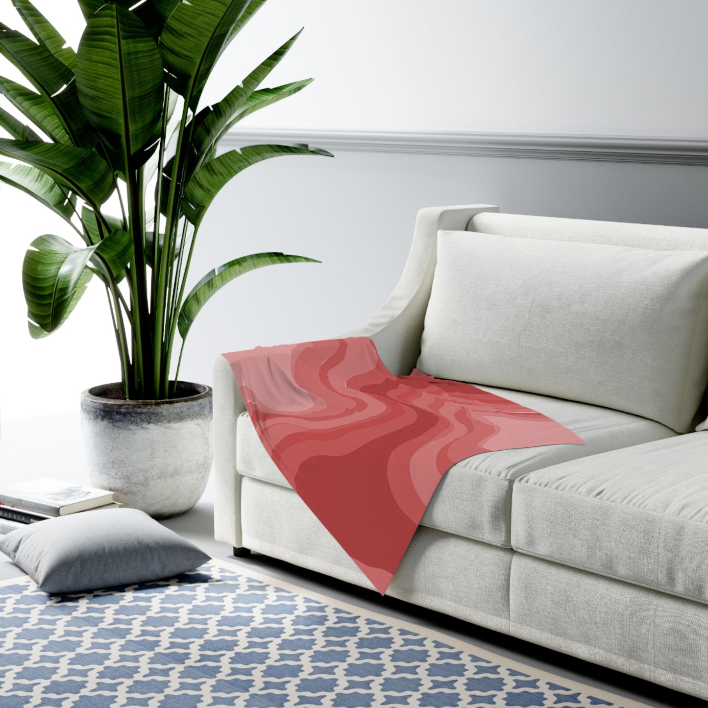 Power Red Wavey Baby Swaddle 30″×40″ Blanket