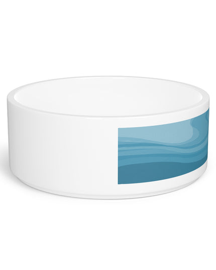 Sky Blue Wavey 16 oz Pet Bowl