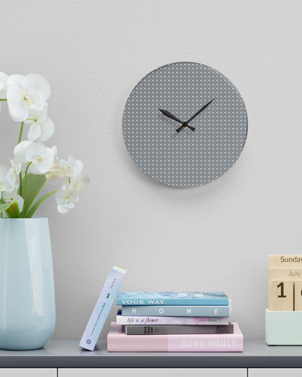 Desaturated Star-crossed Bodies Acrylic Wall Clock, Round or Square, 10.75" x 10.75"