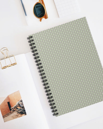 Olive Star-crossed Bodies Spiral Notebook - Ruled Line, 6" x 8", 118 pages