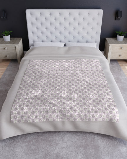 Pink Mornings Star-crossed Bodies Crushed Velvet Blanket, 50" x 60"