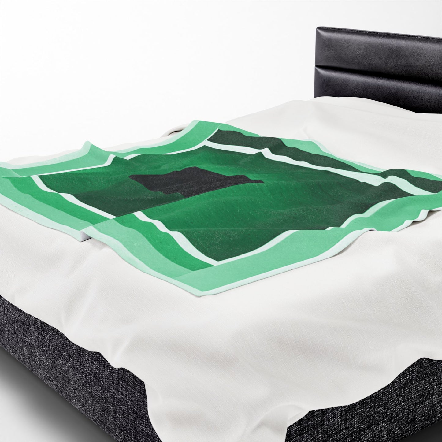 MInt Shadow Velveteen Plush Blanket, 50" x 60"
