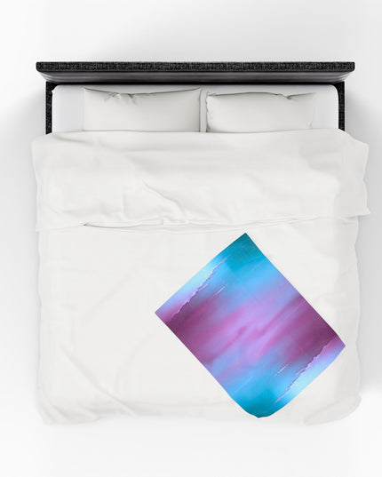 Wine Sea Blue Fog Velveteen Plush Blanket, 30" x 40"
