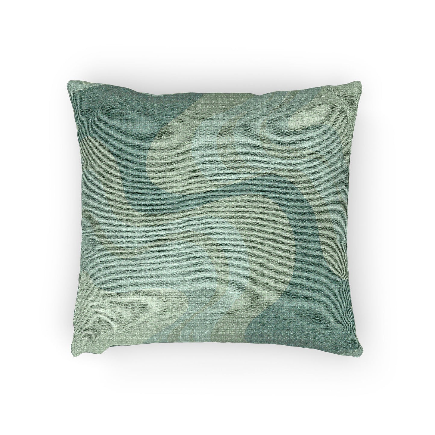 Mint Green Wavey Woven Pillow, 17" x 18"