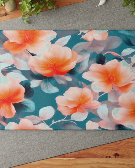 Orange Blossom Floral Bunch Glass Cutting Board, 11" x 15"