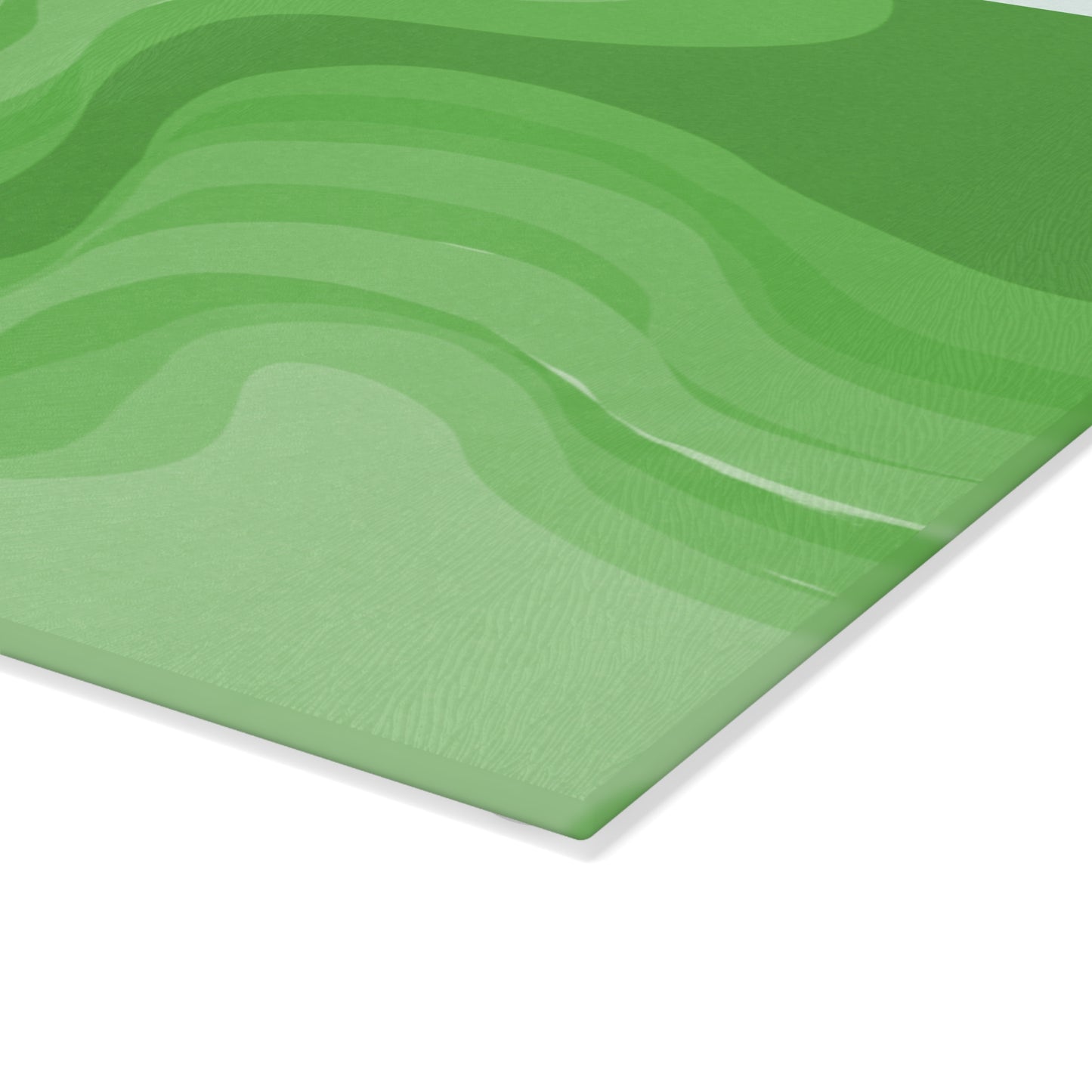 Greenie Meanie Wavey 8" x 11" Glass Cutting Board