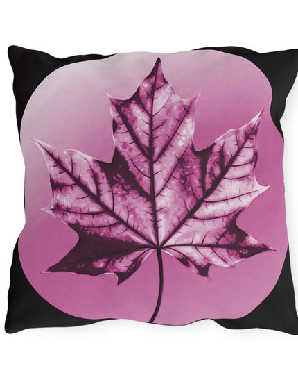 Magenta Maple Leaf 18" x 18" Outdoor Pillow