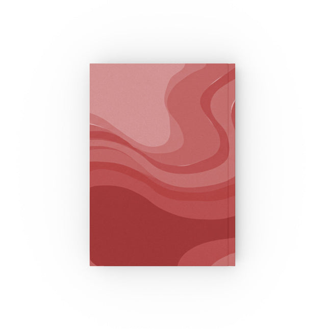 Power Red Wavey 5.2" x 7.4" Hard Backed Journal with 128 blank pages