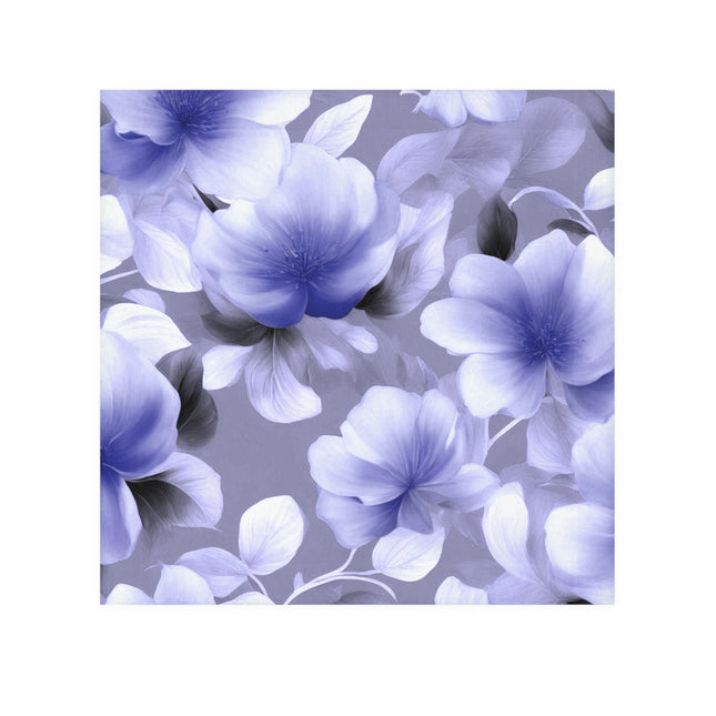 Indigo Blossom Floral Bunch Face Towel, 13" x 13"