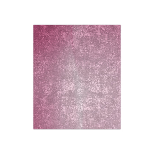 Pink Blush Fade 50" x 60" Crushed Velvet Blanket