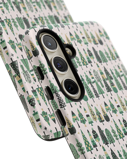 Mini Vintage Green Trees Samsung Galaxy S24 Plus Tough Cases
