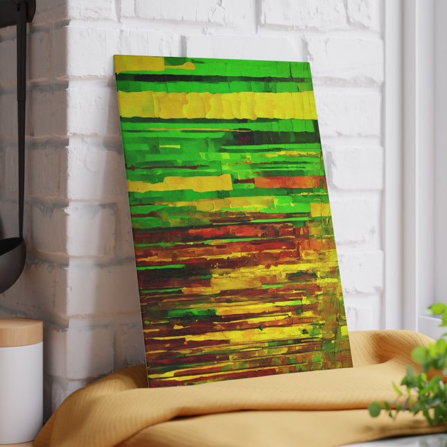 Striped Beta 8" x 11" Glass Cutting Board