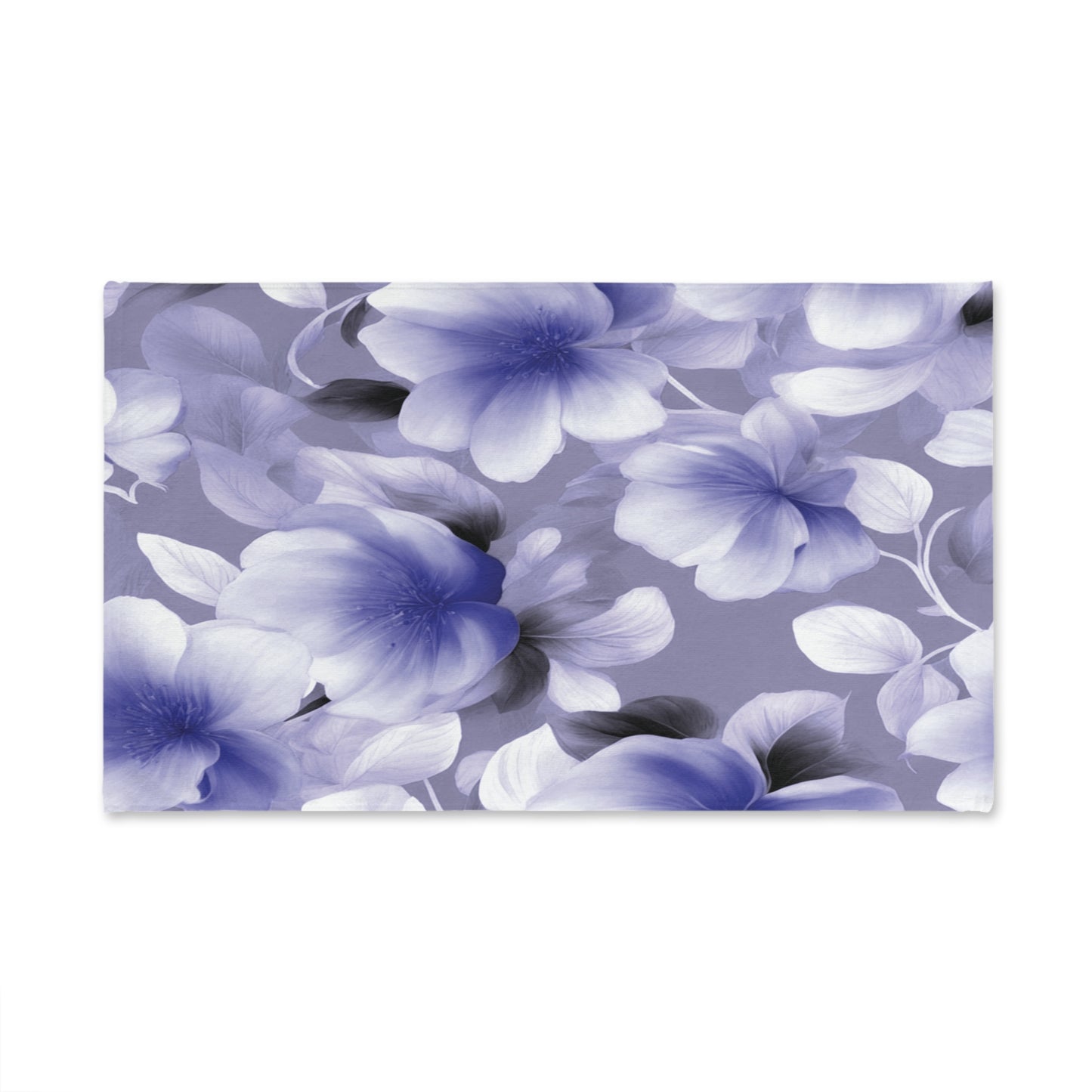 Indigo Blossom Floral Bunch Hand Towel, 16" x 28"