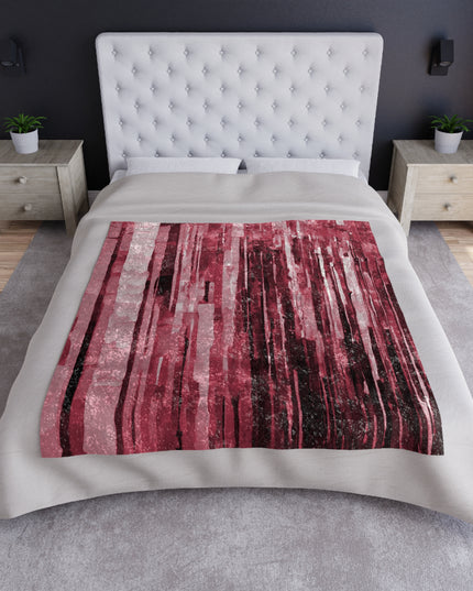Striped Ruby 50" x 60" Crushed Velvet Blanket