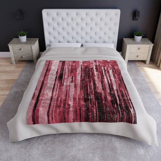 Striped Ruby 50" x 60" Crushed Velvet Blanket