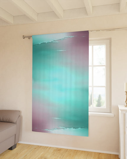 Green Sea Lavender Fog Window Curtain, 50" x  84", blackout