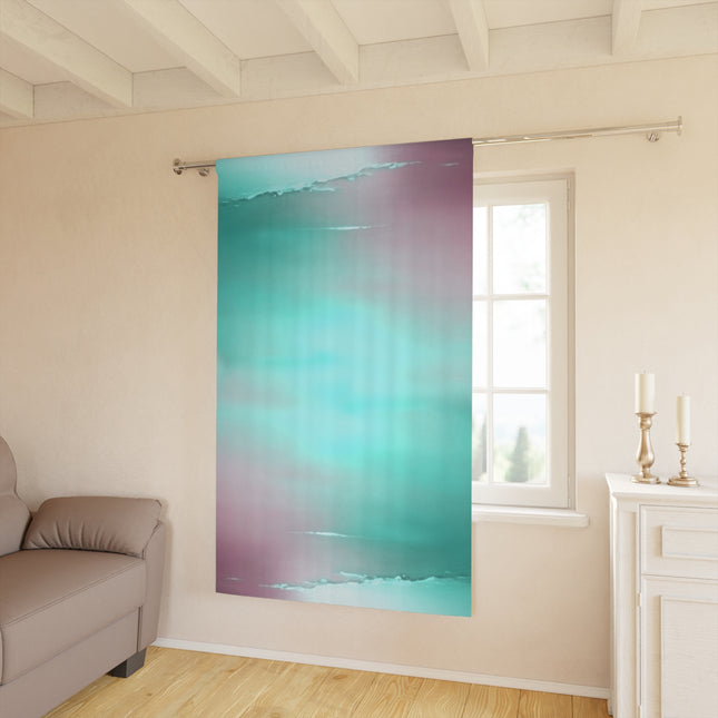 Green Sea Lavender Fog Window Curtain, 50" x  84", blackout