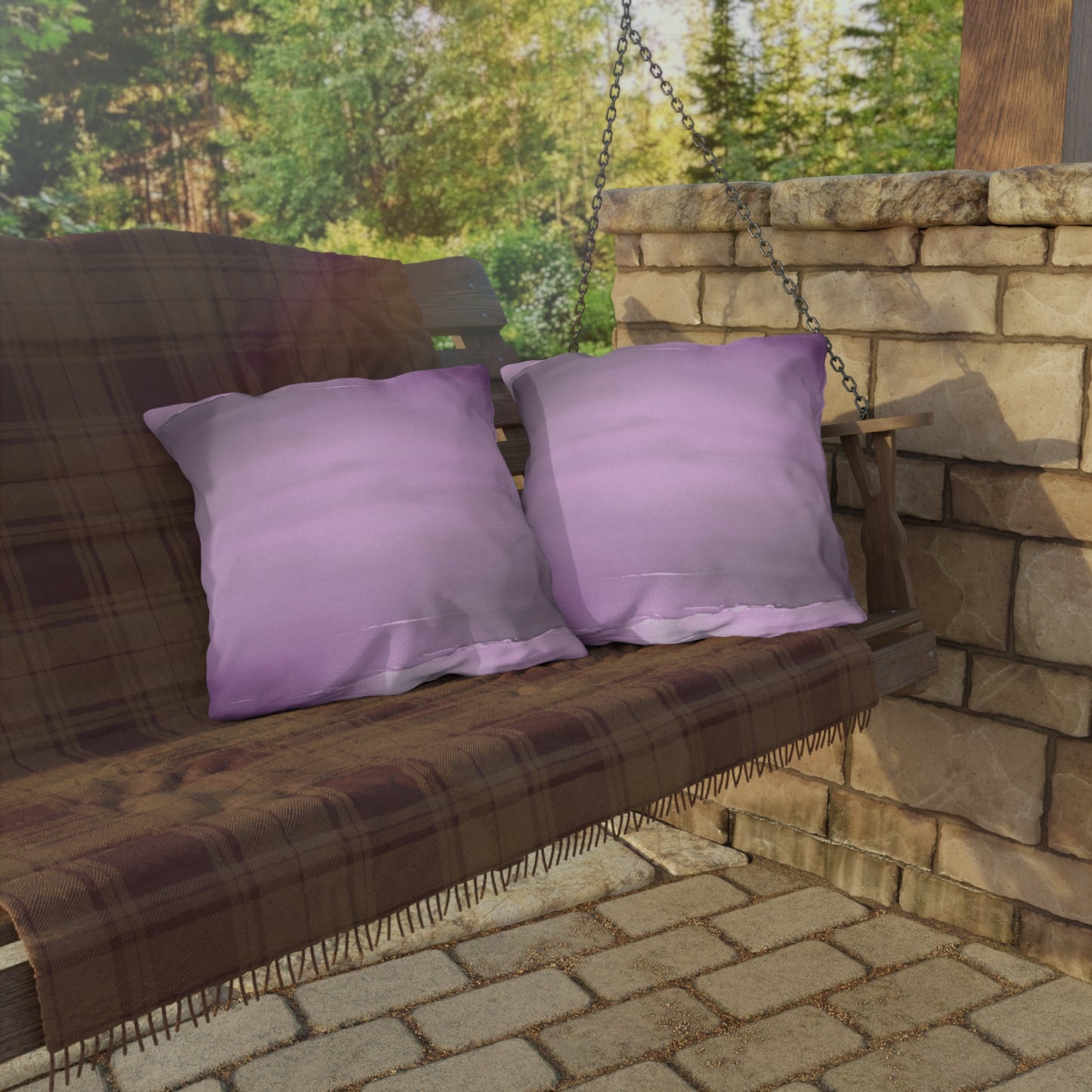 Dark Pink Sea Amethyst Fog 20" x 20" Outdoor Pillows