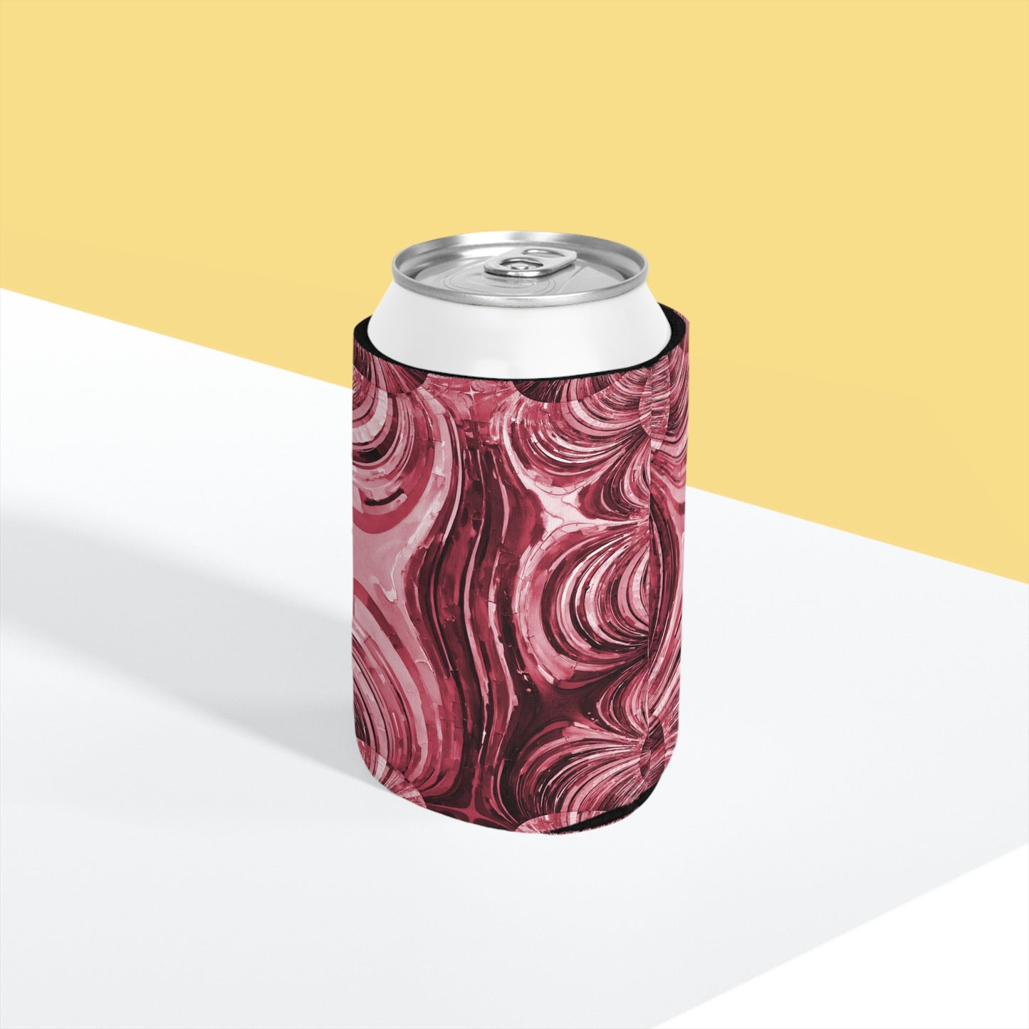 Uzi Spiral Ruby 12 oz Can Cooler Sleeve