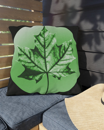 Mint Green Maple Leaf 20" x 20" Outdoor Pillow