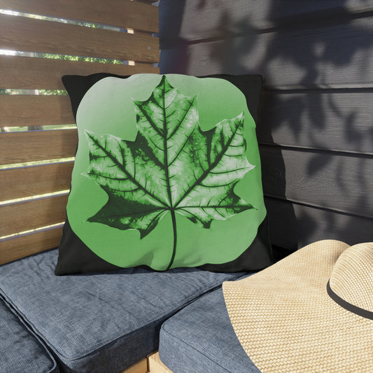 Mint Green Maple Leaf 20" x 20" Outdoor Pillow