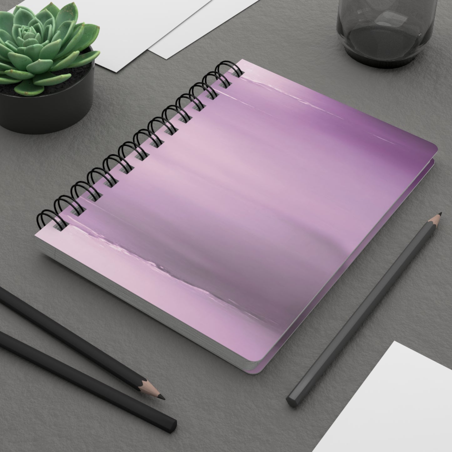 Dark Pink Sea Amethyst Fog Spiral Bound Journal, 5" x 7" 150 pages