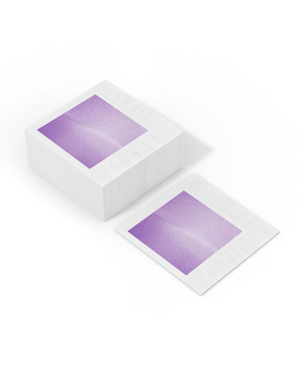 Soft Lavender Fade White Coined Napkins, 6.5" x 6.5"