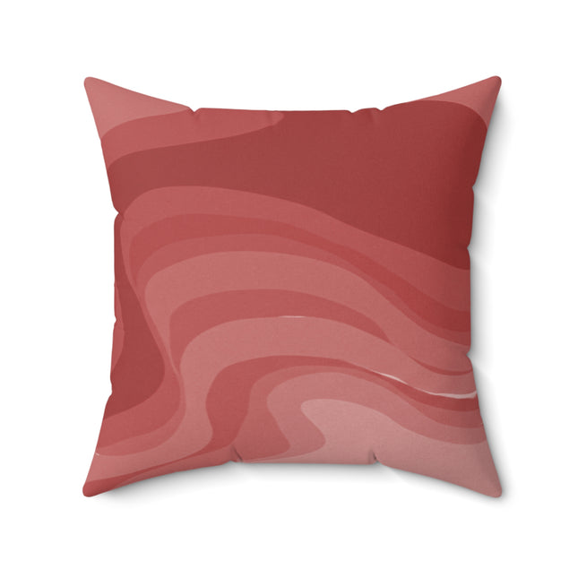 Power Red Wavey 20" x 20" Faux Suede Square Pillow